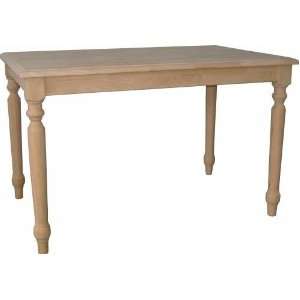  Wood Farmhouse Table w Turned Legs Furniture & Decor