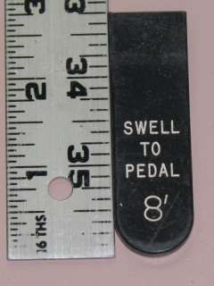 Pipe Organ Stoptab Key Chain engraved SWELL TO PEDAL 8  