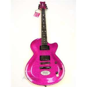  Girls Atomic Pink Sparkle Electric Guitar: Musical 