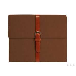 Snap Button Leather Case for iPad2 Cellet Brown Standable Snap Button 