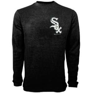  Chicago White Sox Black Team Logo Long Sleeve Thermal T 
