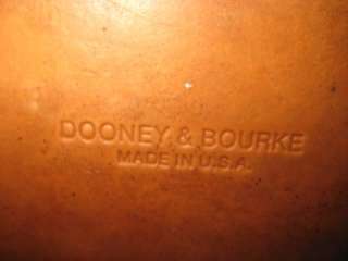 DOONEY & BOURKE Vintage Black Canvas Tan Leather Trim Boston Shopper 