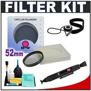  PL Polarizer Glass Lens Filter + Cameta Accessory Kit for Canon 