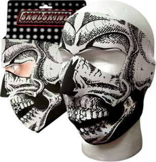 Halloween Skull Neoprene Motorcycle Full Face Mask + Reversible  