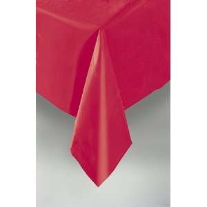  Rectangular RED Plastic Tablecloth, 54x108 (QTY 12 