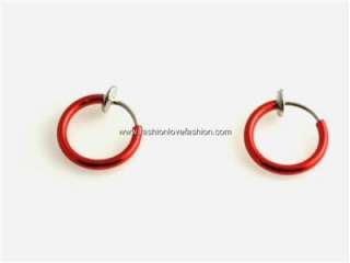Pair Spring Clip On Hoops Earrings ½ or 13MM  