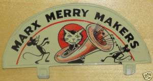 MARX MARQUE FOR MERRY MAKER BAND WIND UP TOY PARTS  