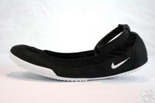 NIKE Tenkay Slip Ballet Flats Black Womens Shoes NEW  