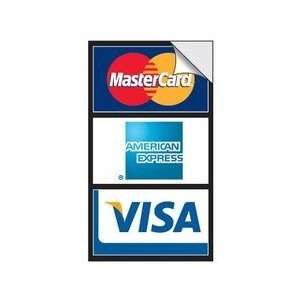    CCDC2S3V    3 Logo Vertical Credit Card Decal