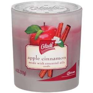 Glade Candle, Apple Cinnamon, 4 oz (Pack of 6):  Grocery 
