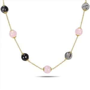   Necklace with pink plated silver Chain  no clasp Amour Jewelry