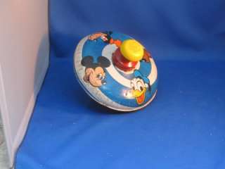 Vintage Chein Walt Disney Spinning Top Mickey / Donald  