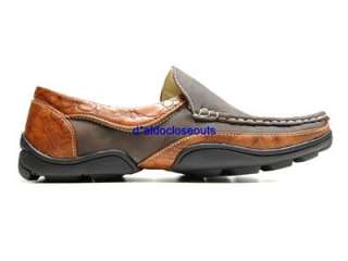 Mens Brown Fashion Italian Style Driving Moccasins Loafers Shoes Eagle 