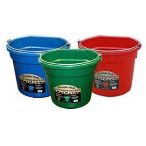   Group DT00151 20 Quart Double Tuf Flat Sided Red Bucket   Case of 12