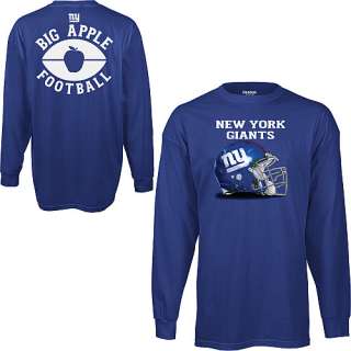 Shirts Reebok New York Giants Long Sleeve Benchmark T Shirt   