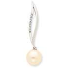 Allure Jewel & Gift 14K WG Diamond and Pink Cultured Pearl Pendant