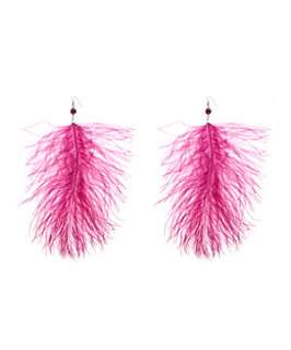 Deep Pink (Pink) Ostrich Feather Earrings  239519374  New Look