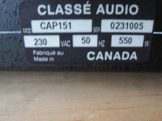 CLASSE CAP 151 INTEGRATED AMPLIFIER K)  