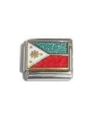 Philippines Flag Italian Charm Bracelet Link