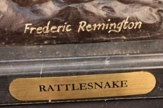 Remington Bronze Sculpture Rattle Snake Signed Statue Cowboy Western 