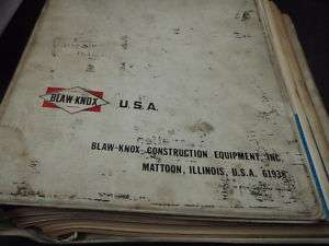 Blaw Knox Paver Manual  