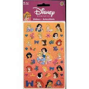  Disney Princess Stickers   2 Sheets   Cinderella, Snow 