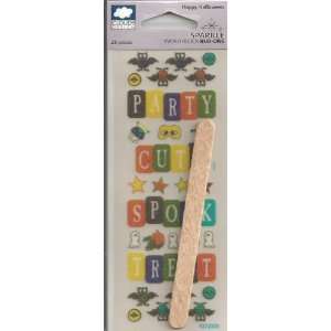  Happy Halloween Sparkle Word Block Rub ons for 