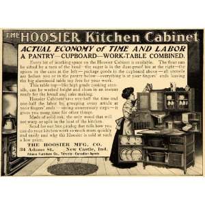  1907 Ad Hoosier Kitchen Cabinet Cupboard Appliance 
