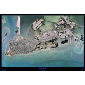 Key West, Florida Satellite Poster Map/print 36x24 glossy high 