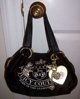 NWT Juicy Couture Baby Fluffy Bag HERITAGE CREST BLACK  