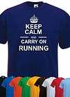 keep calm and carry on running tshirt unisex mens women