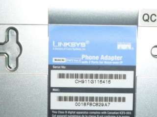 Lot of 2 Linksys Model PAP2 Phone Line Adapters Without Power  