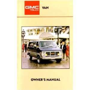  1987 GMC G VAN Owners Manual User Guide Automotive