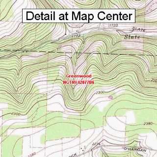   Topographic Quadrangle Map   Greenwood, New York (Folded/Waterproof