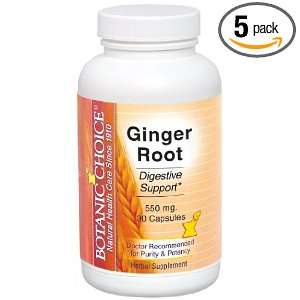  Botanic Choice Ginger Root Capsules 550 Mg 30 Count (Pack 