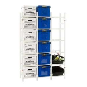 Box Organizer   File Box Shelving System (White) (68 H x 45.5 W x 16 