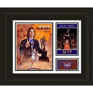 Framed Steve Nash Phoenix Suns Back to Back MVP Milestones and 
