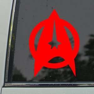  Star Trek Starfleet Shield Red Decal Window Red Sticker 