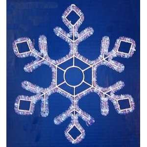  18 Indoor Outdoor Rope Light Blue Snowflake: Home 