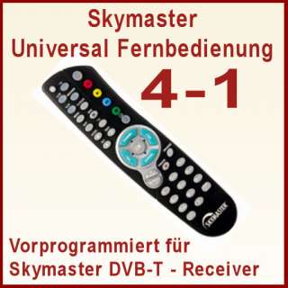 Universal 4 1 Fernbedienung   Skymaster vorpr. DVB T  