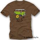 Bulli Bus T1   Hippie 70er Flower Power T Shirt  Bully