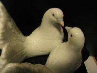 LLladro Pair of White Mourning Doves/ Kissing Love Birds in Box  