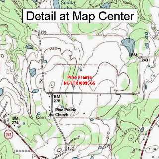 USGS Topographic Quadrangle Map   Pine Prairie, Texas (Folded 