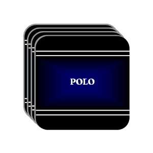   POLO Set of 4 Mini Mousepad Coasters (black design) 