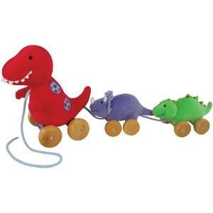    Velour Dinosaur Family Pull Toys by Rich Frog Toys & Games