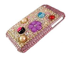 NEU Case Cover Hülle iPhone 3G 3GS Strass Rosa Pink D41  
