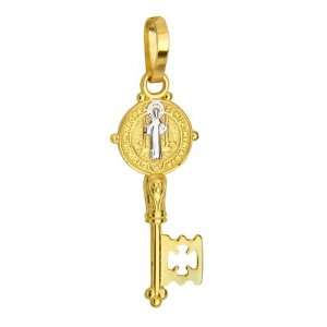   Gold Religious Key Charm Pendant The World Jewelry Center Jewelry