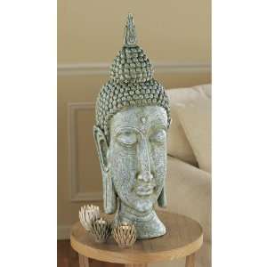  29.5 Large Asian Sukhothai Buddha Head Desktop Table 