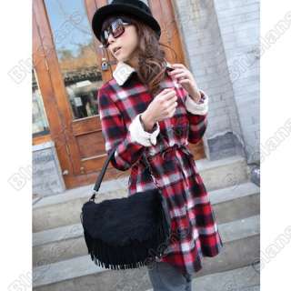 Korean Fashion Rabbit Fur Faux Leather Tassel Bags Single Shoulder Bag 