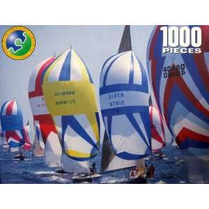  Puzzle World 1000 Piece   Regatta Sail Boat Theme Toys 